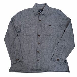 New Ben Sherman Charcoal Flannel Shacket Size Medium